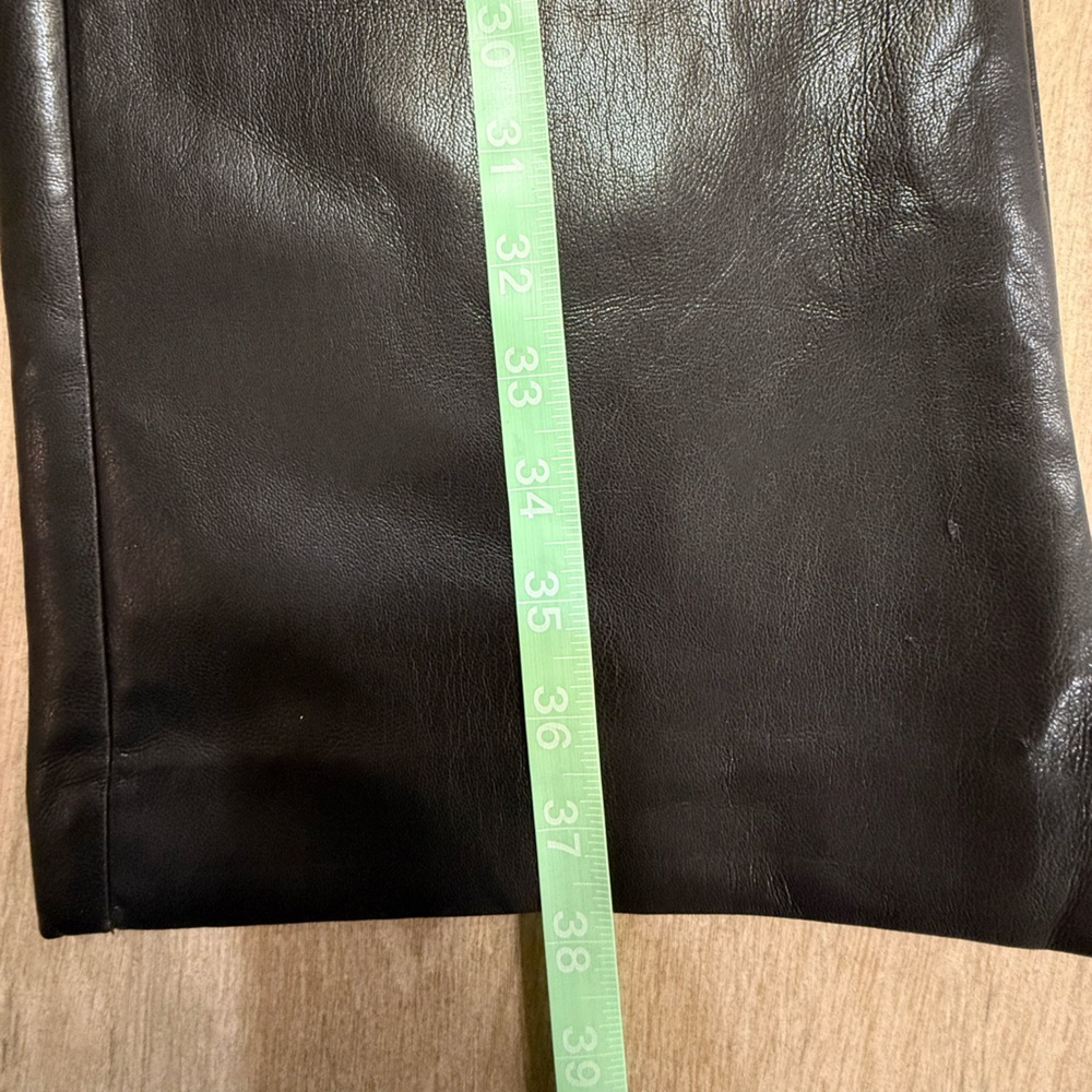 Aritzia Babatón Black Faux Leather Pants Size 6 Chic Office outfit Day to Night - Picture 12 of 14